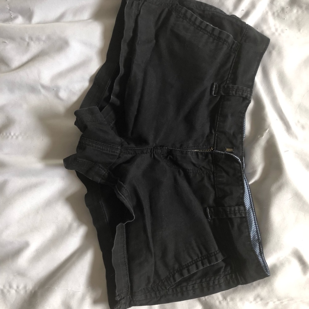 black shorts